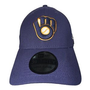 New‎ Era Milwaukee Brewers 39Thirty Fitted Baseball Hat Medium/Large